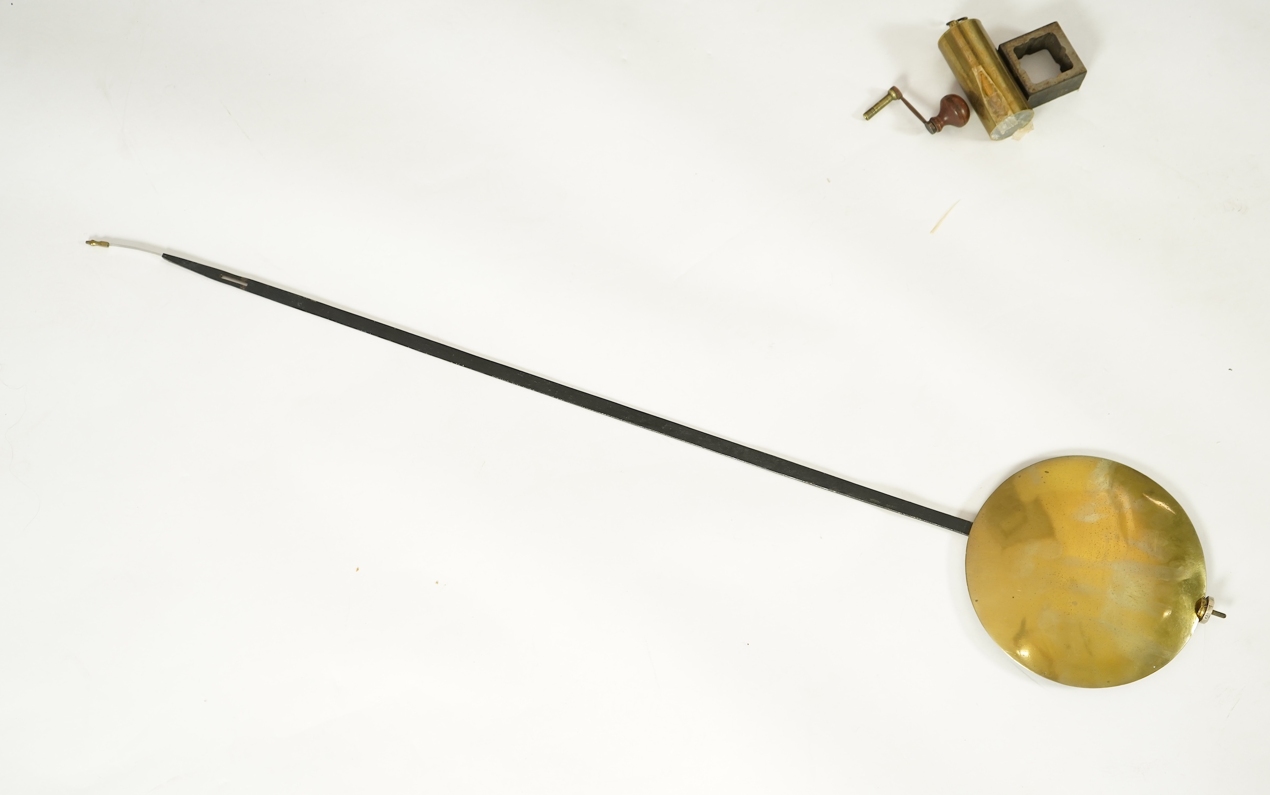 A mid 19th century mahogany eight day longcase regulator, silvered dial signed William Woodhouse, London